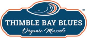 thimble bay blues organic mussels logo