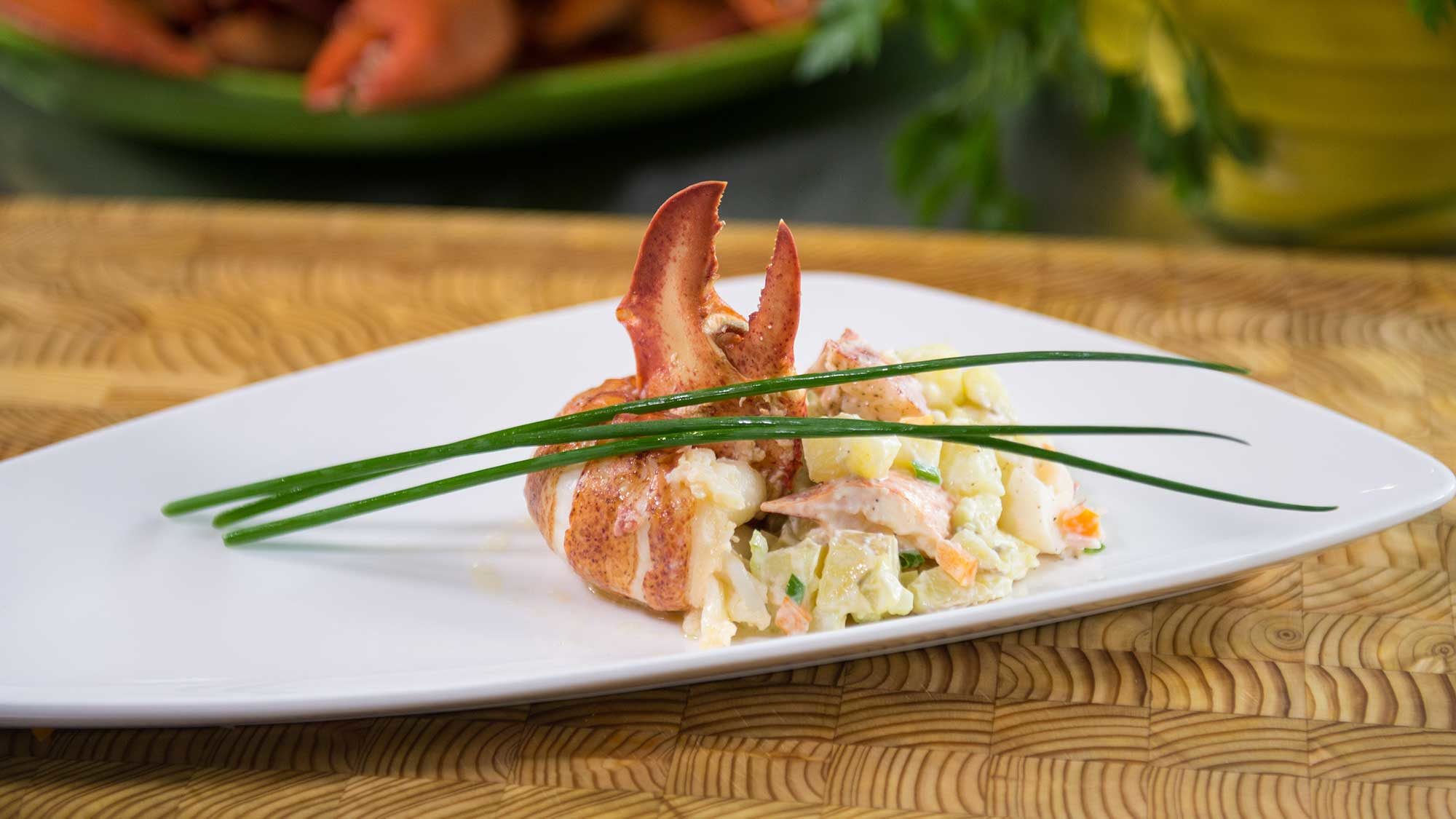 Canadian Lobster With Candied Bacon And Potato Salad Seafood From Canada 4284