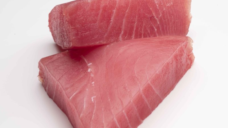 Two fresh cuts of tuna