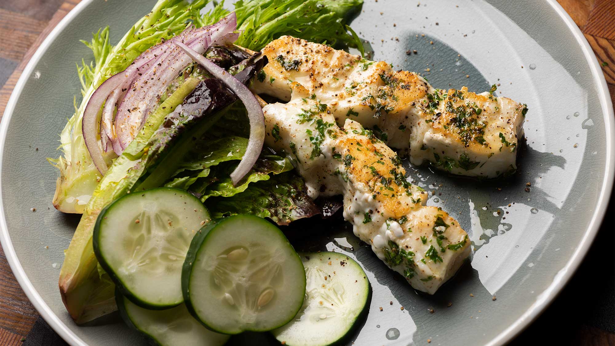 Halibut Skewers Seafood from Canada