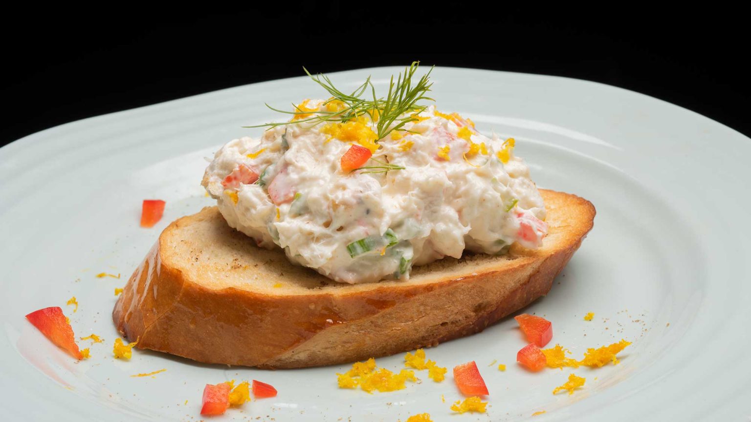 Grilled Halibut Salad on Sourdough Seafood from Canada