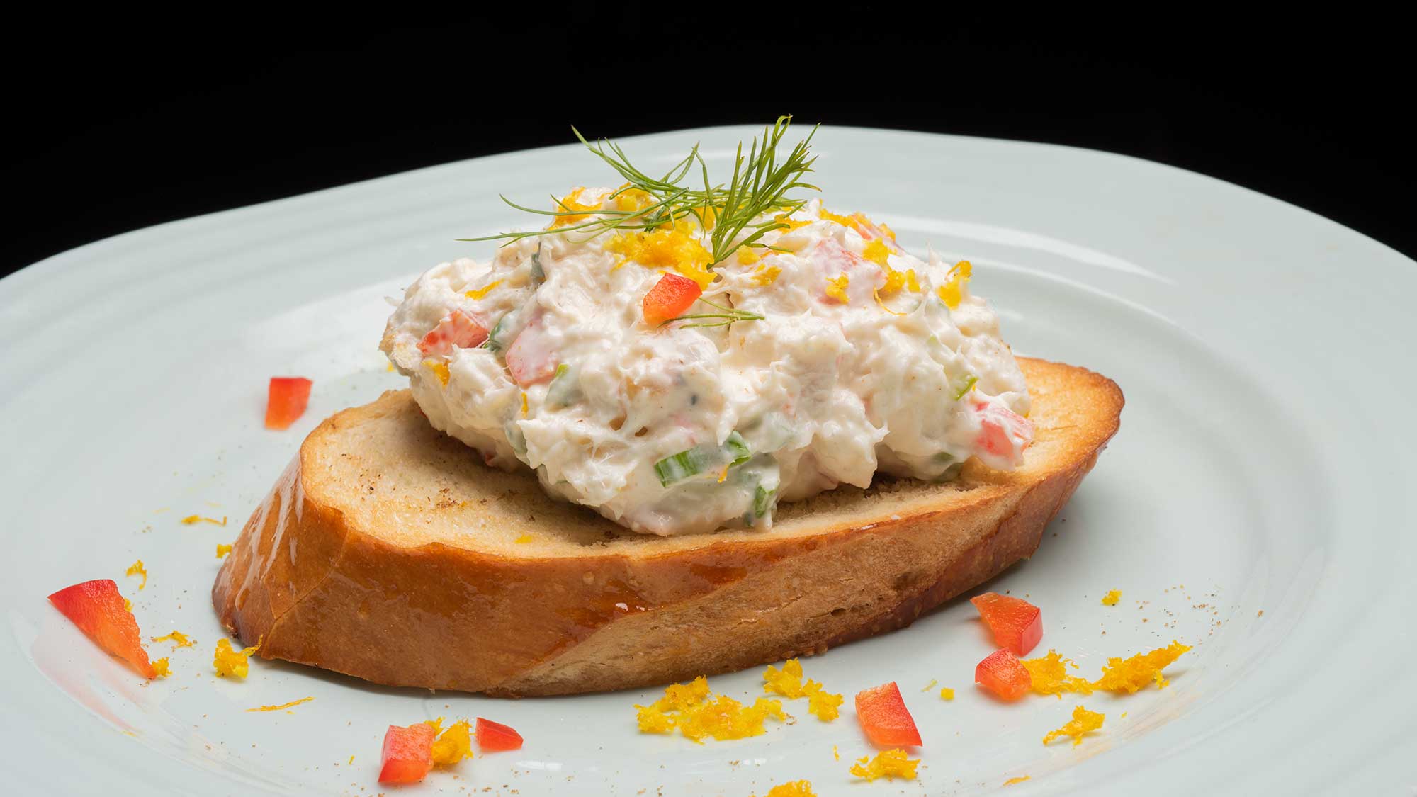 Grilled Halibut Salad on Sourdough Seafood from Canada
